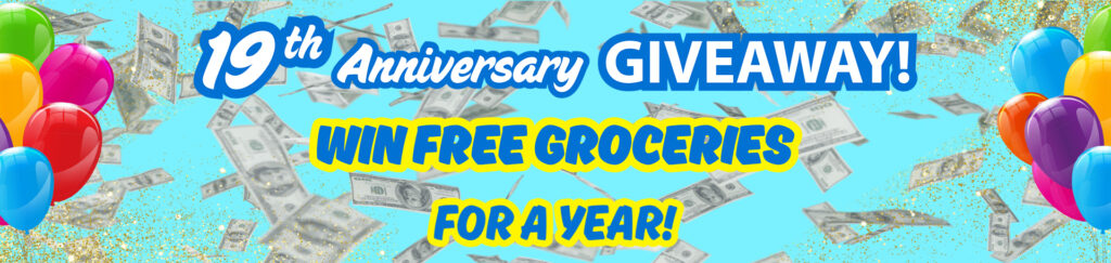 Anniversary giveaway: win free groceries for a year